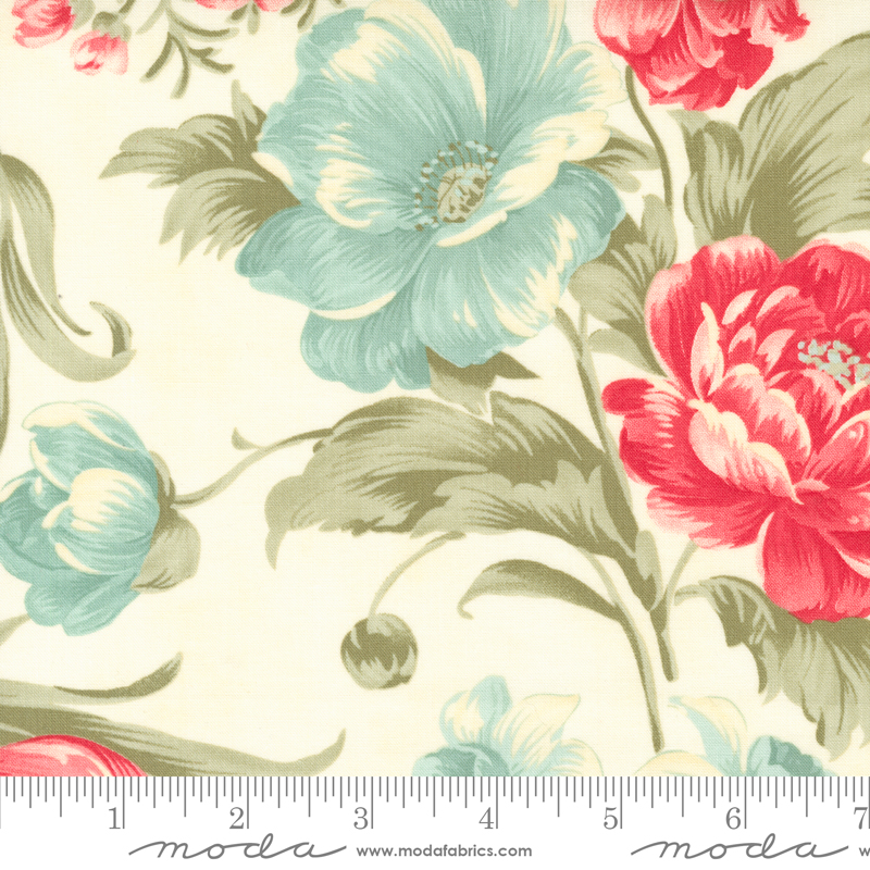 Collections for a Cause Etchings Bold Blossoms Parchment | Howard Marcus & 3 Sisters | Moda Fabrics | 44330 11 | Sold in 1/2 Yd