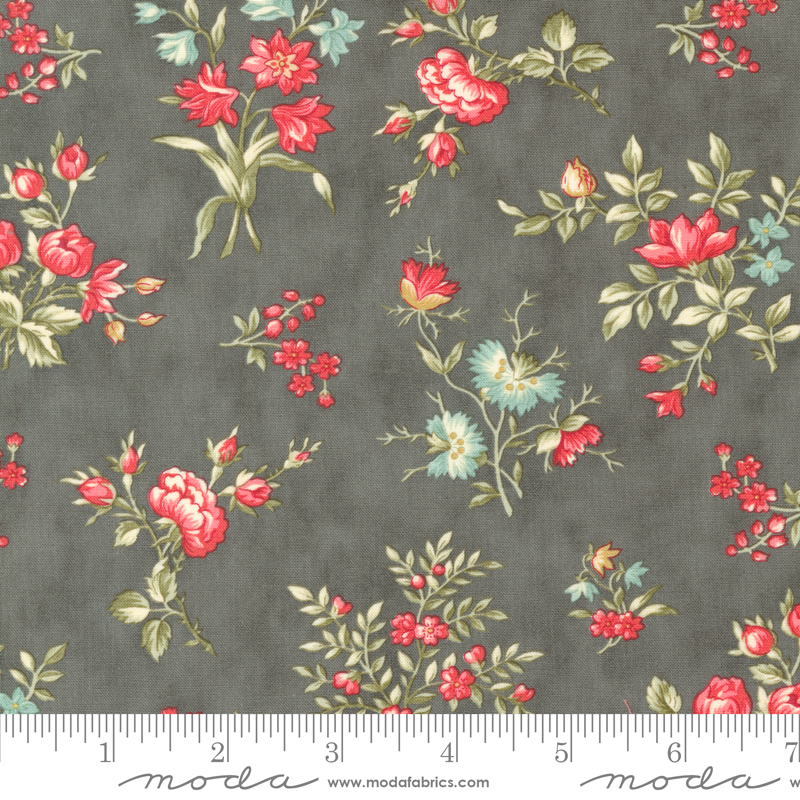 Collections for a Cause Etchings Grateful Garden Charcoal | Howard Marcus & 3 Sisters | Moda Fabrics | 44331 15 | Sold in 1/2 Yd