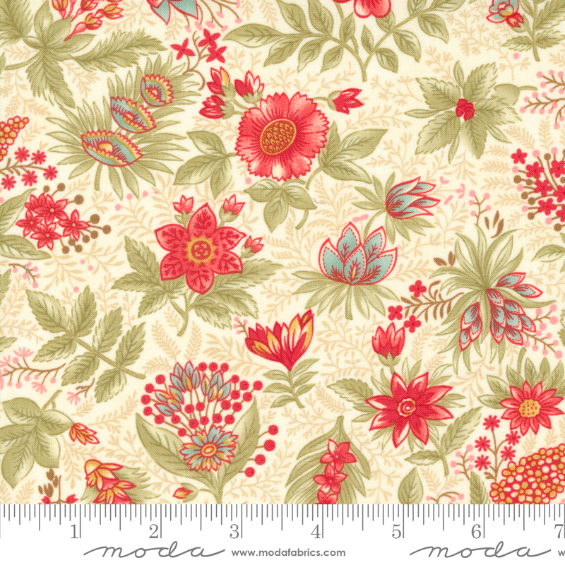 Collections for a Cause Etchings Joyful Jacobean Parchment | Howard Marcus & 3 Sisters | Moda Fabrics | 44332 11 | Sold in 1/2 Yd