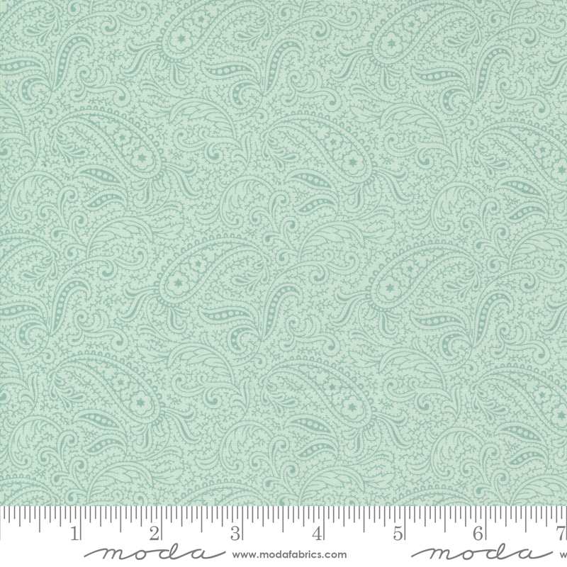 Collections for a Cause Etchings Patient Paisley Aqua | Howard Marcus & 3 Sisters | Moda Fabrics | 44334 12 | Sold in 1/2 Yd