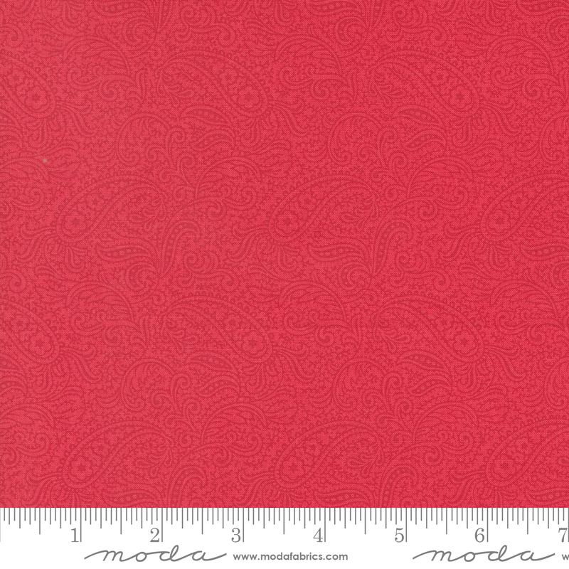 Collections for a Cause Etchings Patient Paisley Red | Howard Marcus & 3 Sisters | Moda Fabrics | 44334 13 | Sold in 1/2 Yd