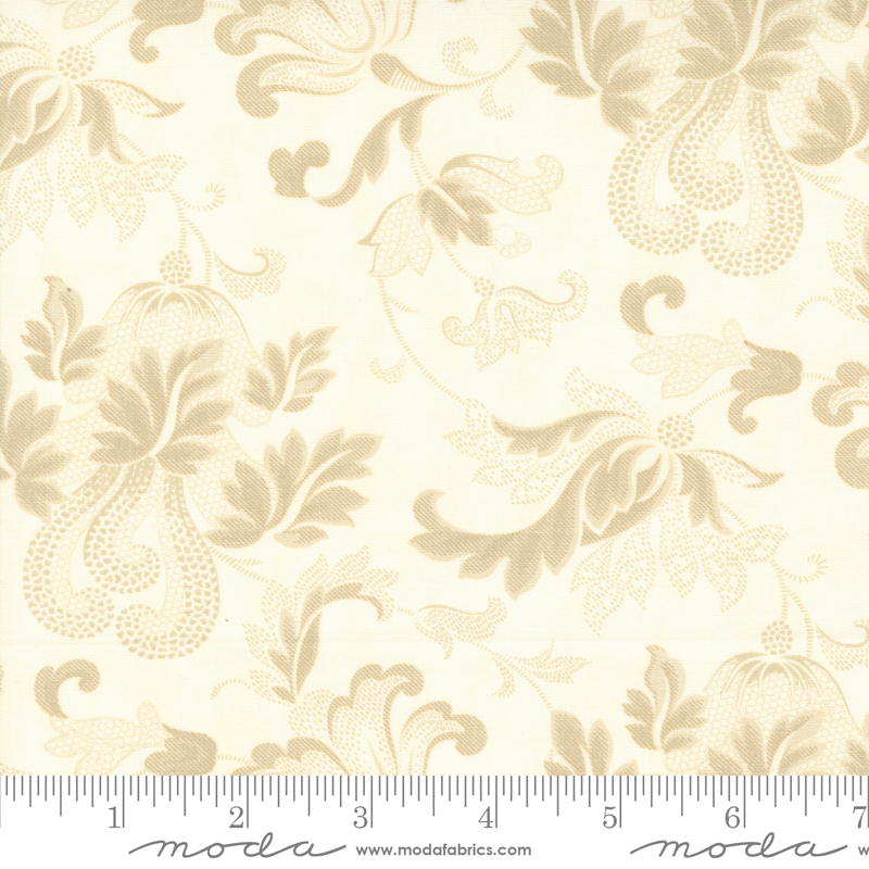 Collections for a Cause Etchings Friendly Flourish Parchment | Howard Marcus & 3 Sisters | Moda Fabrics | 44335 11 | Sold in 1/2 Yd