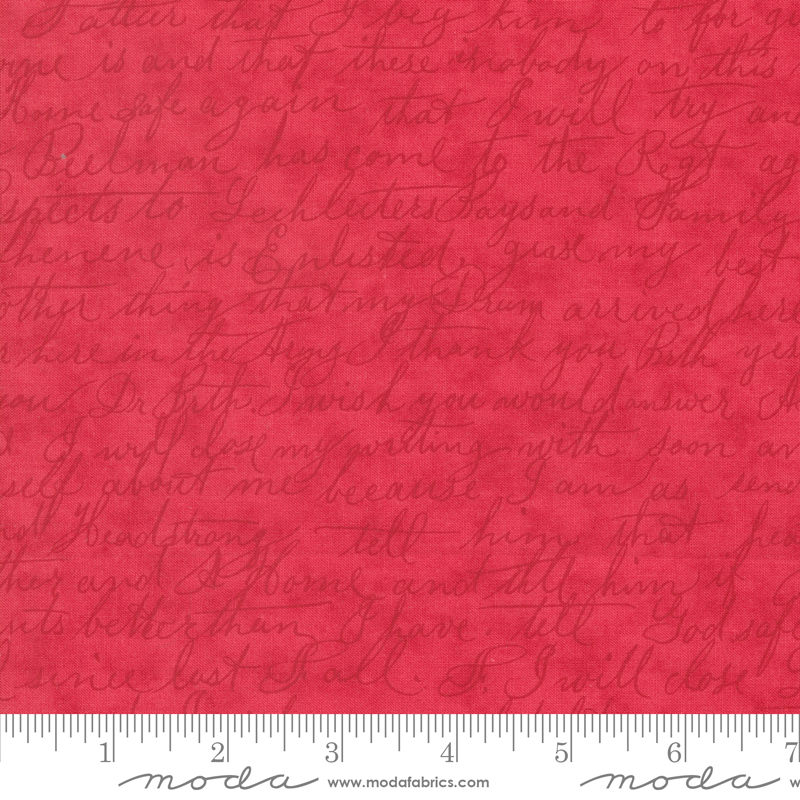 Collections for a Cause Etchings Wise Words Red | Howard Marcus & 3 Sisters | Moda Fabrics | 44337 13 | Sold in 1/2 Yd