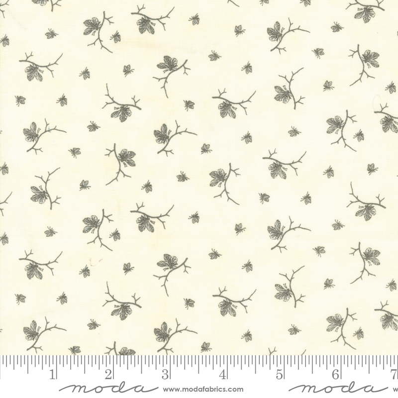 Collections for a Cause Etchings Brave Butterfly Parchment Charcoal | Howard Marcus & 3 Sisters | Moda Fabrics | 44338 11 | Sold in 1/2 Yd