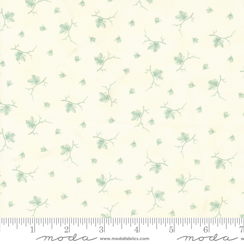 Collections for a Cause Etchings Brave Butterfly Parchment Aqua | Howard Marcus & 3 Sisters | Moda Fabrics | 44338 21 | Sold in 1/2 Yd