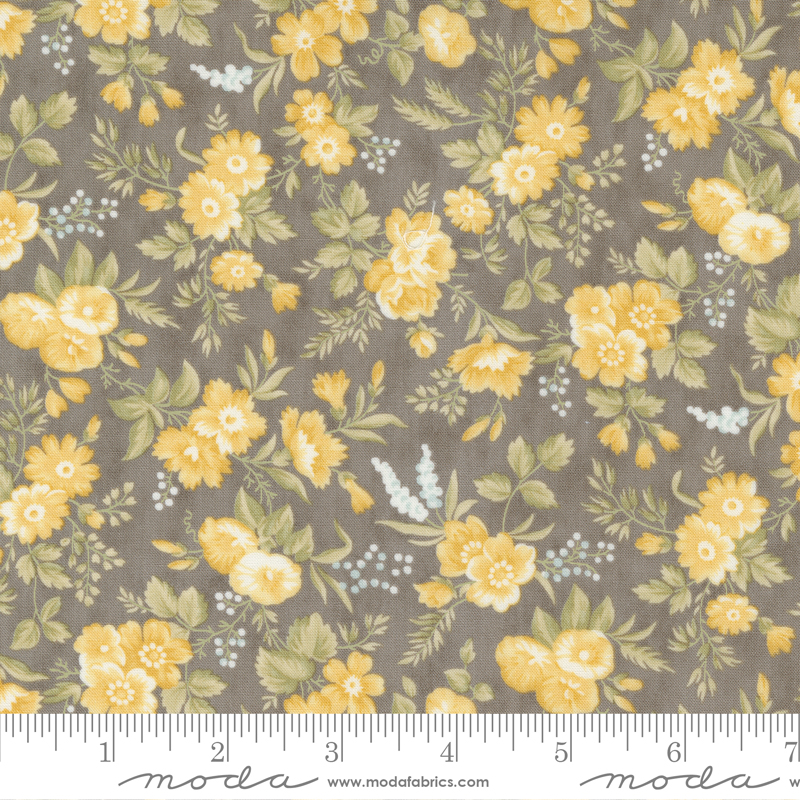 Honeybloom Sweet Blossoms Charcoal | 3 Sisters | Moda Fabrics | 44342 15 | Sold in 1/2 Yd