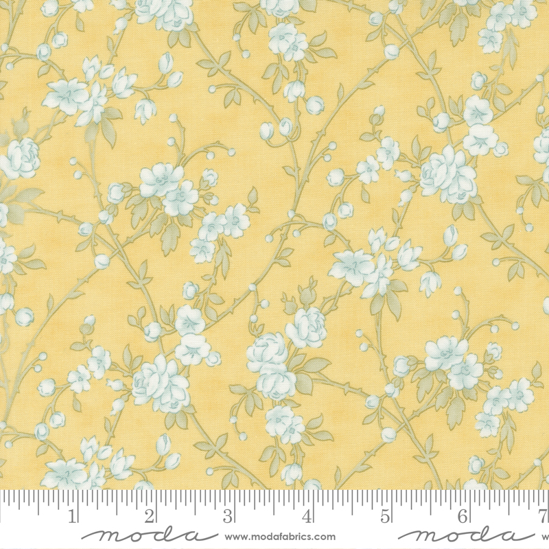 Honeybloom Verdant Vines Honey | 3 Sisters | Moda Fabrics | 44343 13 | Sold in 1/2 Yd