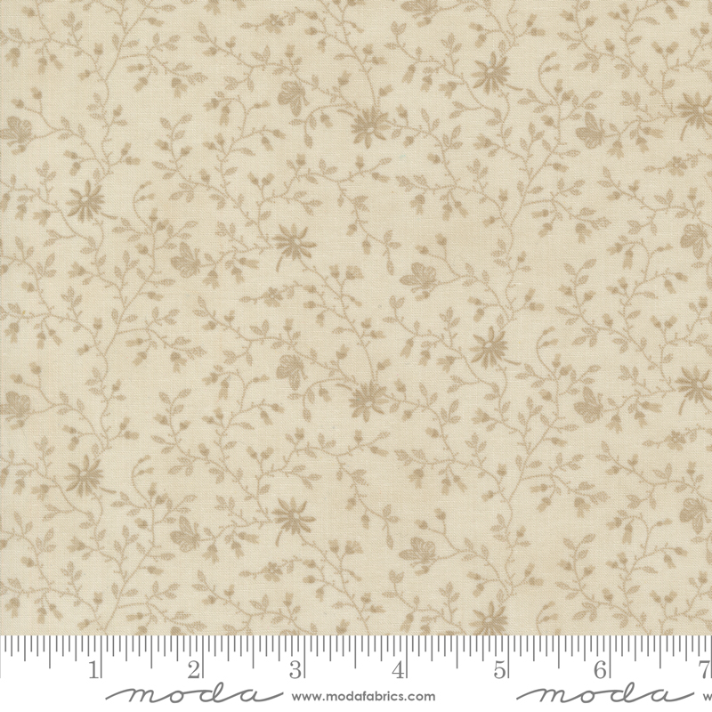 Favorite Vintage Linens Papillion Bramble Taupe | 3 Sisters | Moda Fabrics | 44361 15 | Sold in 1/2 Yd