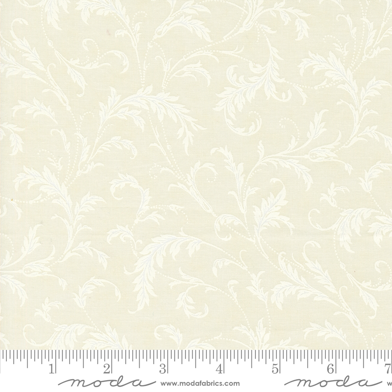 Favorite Vintage Linens Flourishing Plaza Porcelain | 3 Sisters | Moda Fabrics | 44362 12 | Sold in 1/2 Yd