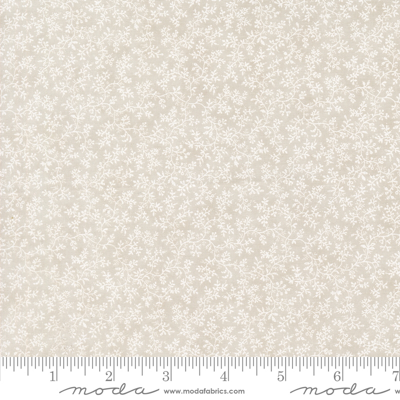 Favorite Vintage Linens Poetic Vines Silver | 3 Sisters | Moda Fabrics | 44363 14 | Sold in 1/2 Yd