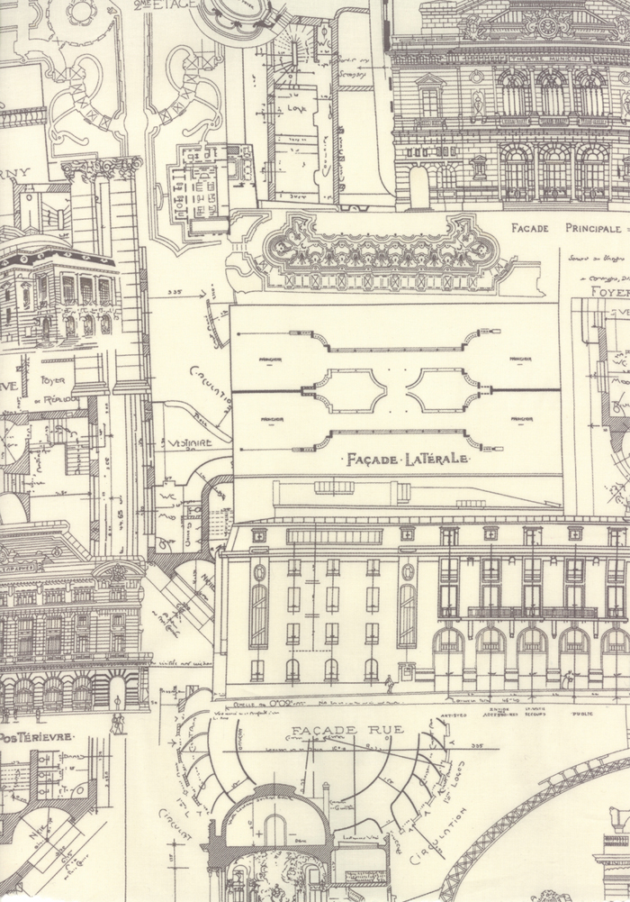 Favorite Vintage Collages Etchings Charcoal | 3 Sisters | Moda Fabrics | 44367 11 | Sold in 1/2 Yd