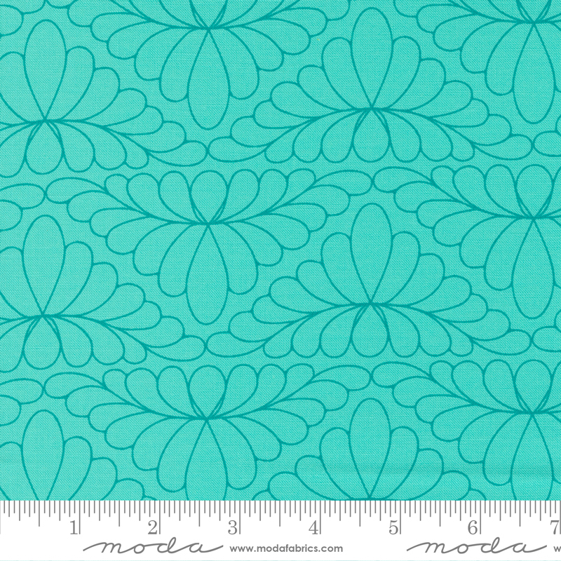 Rainbow Sherbet Feather Arc Pistachio | Sarah Thomas | Moda Fabrics | 45020 24 | Sold in 1/2 Yd