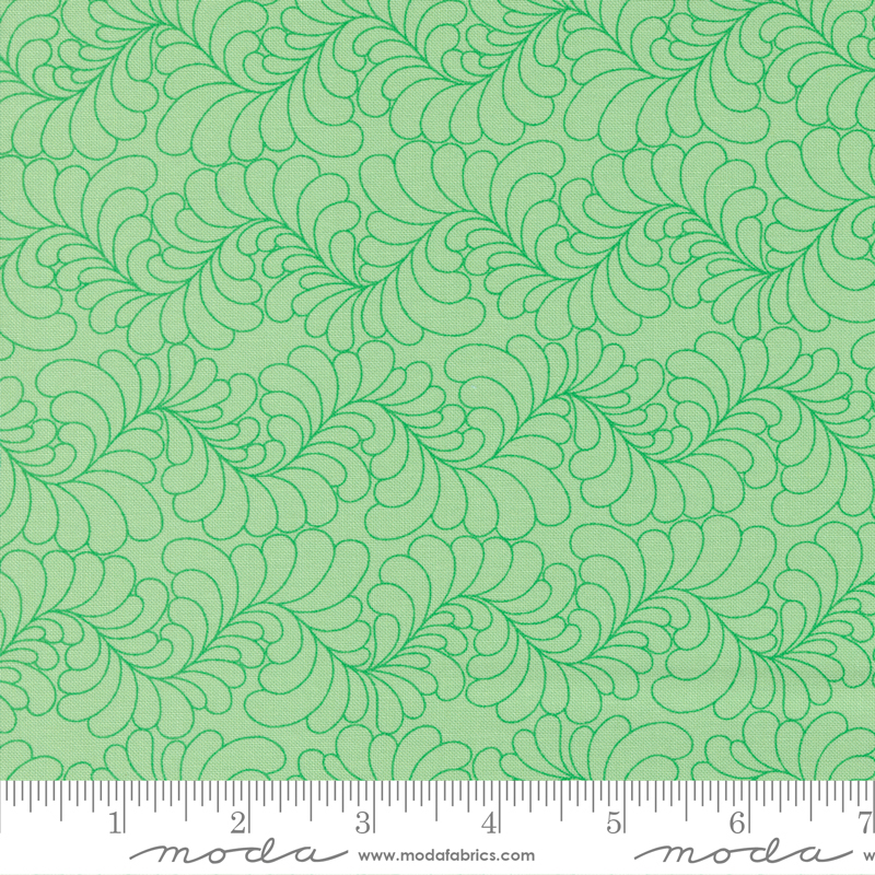 Rainbow Sherbet Feathers Mint | Sarah Thomas | Moda Fabrics | 45022 26 | Sold in 1/2 Yd