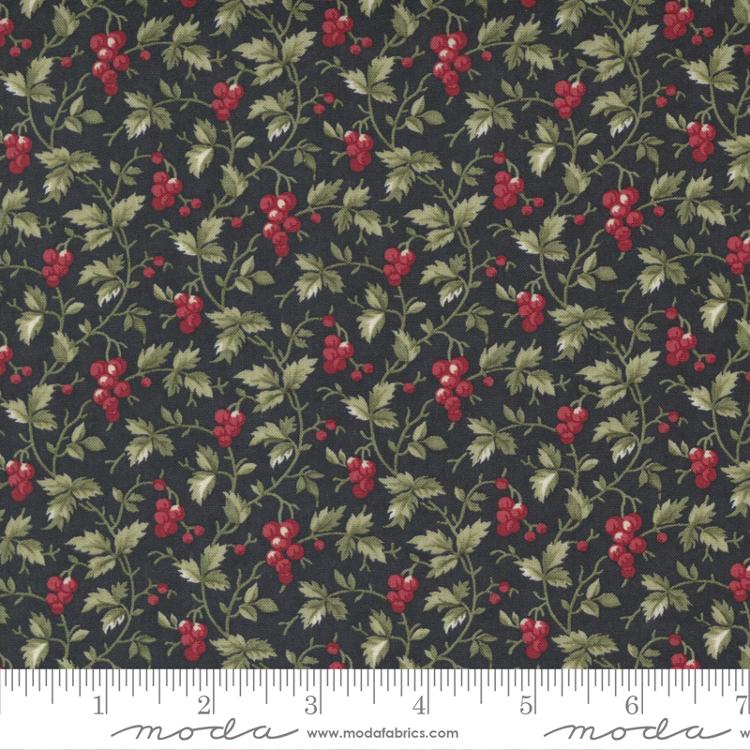 Poinsettia Plaza Ebony | 3 Sisters | Moda Fabrics | 44294 15 | Sold in 1/2 Yd