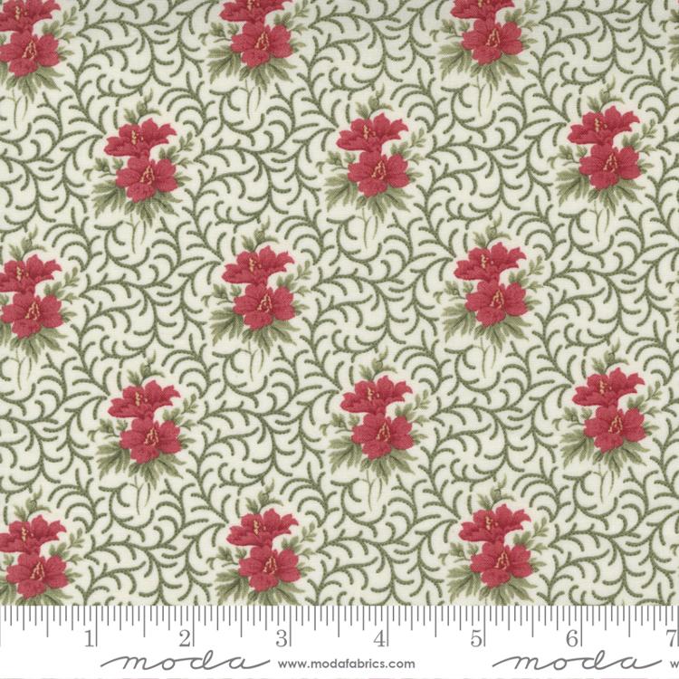 Poinsettia Plaza Cream | 3 Sisters | Moda Fabrics | 44295 11 | Sold in 1/2 Yd