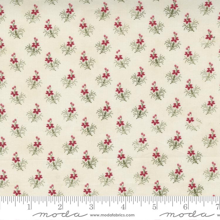 Poinsettia Plaza Cream | 3 Sisters | Moda Fabrics | 44297 11 | Sold in 1/2 Yd