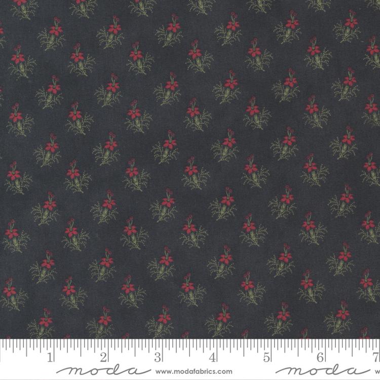 Poinsettia Plaza Ebony | 3 Sisters | Moda Fabrics | 44297 15 | Sold in 1/2 Yd