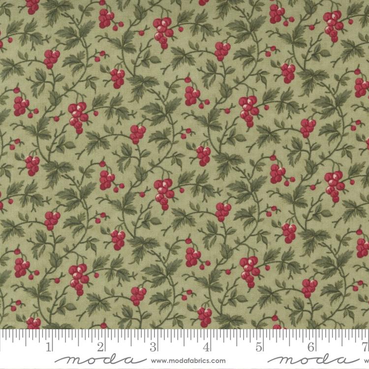 Poinsettia Plaza Sage | 3 Sisters | Moda Fabrics | 44294 13 | Sold in 1/2 Yd