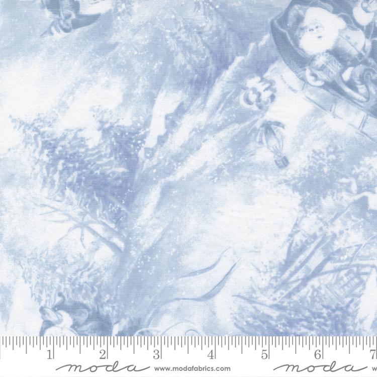 Blizzard Blues Santas Sleigh Frozen | Moda Fabrics | 33670 11 | Sold in 1/2 Yd