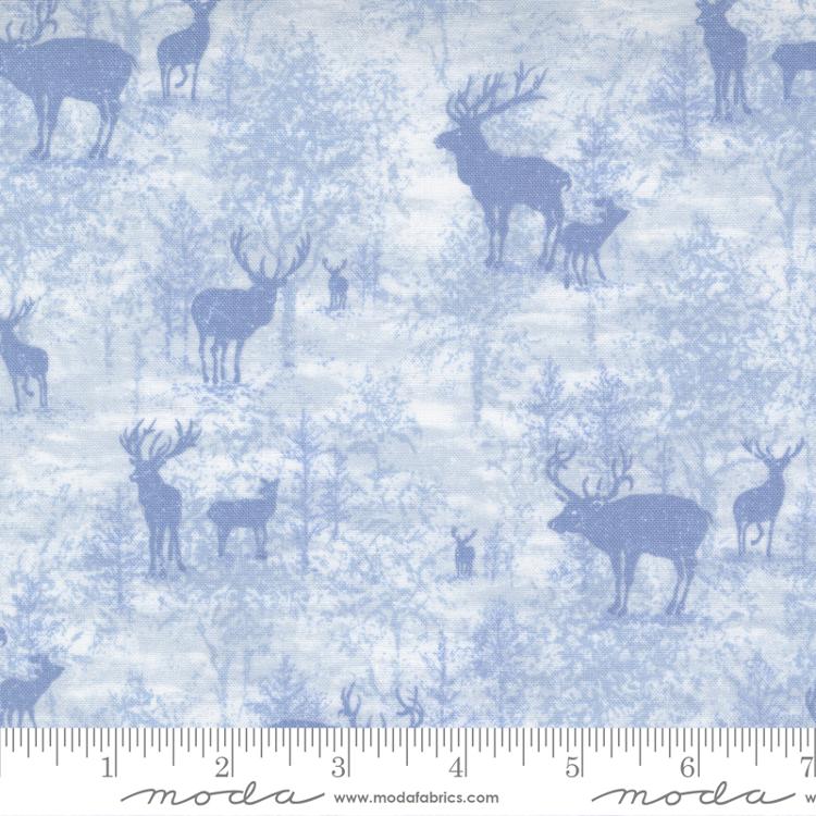 Blizzard Blues Reindeer Frost | Moda Fabrics | 33672 12 | Sold in 1/2 Yd