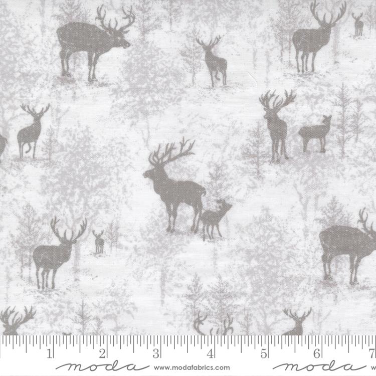 Blizzard Blues Reindeer Moonbeam | Moda Fabrics | 33672 17 | Sold in 1/2 Yd