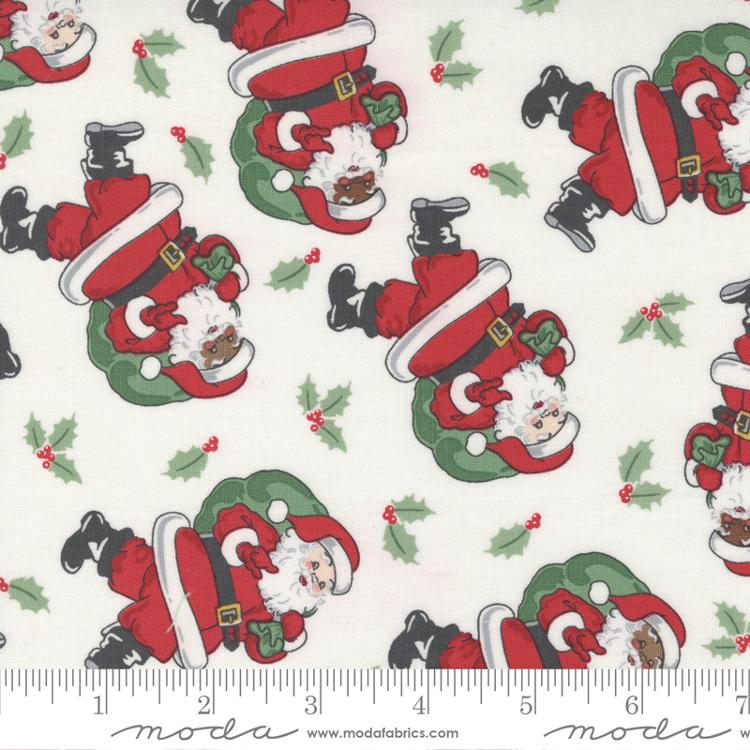 Holly Jolly Santa Snow | Urban Chiks | Moda Fabrics | 31180 11 | Sold in 1/2 Yd