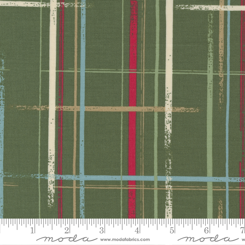 Good News Great Joy Candy Stripes Pine | Fancy That Design House | Moda Fabrics | 45564 19 | Sold in 1/2 Yd