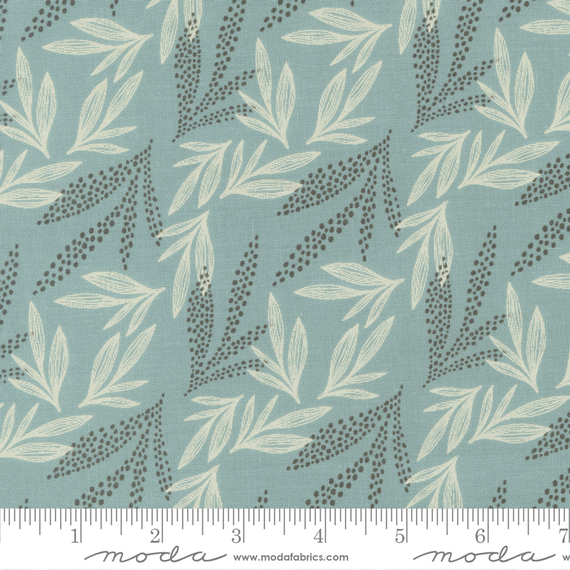 Woodland Wildflowers Leaf Lore Bluestone | Fancy That Design House | Moda Fabrics | 45584 17 | Sold in 1/2 Yd