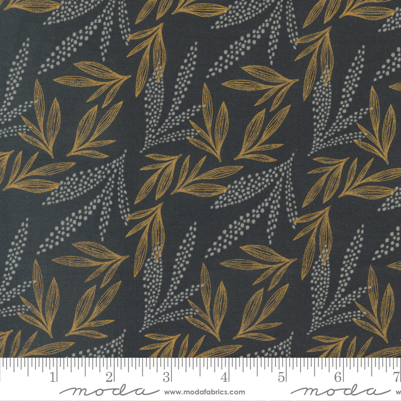 Woodland Wildflowers Leaf Lore Charcoal | Fancy That Design House | Moda Fabrics | 45584 19 | Sold in 1/2 Yd
