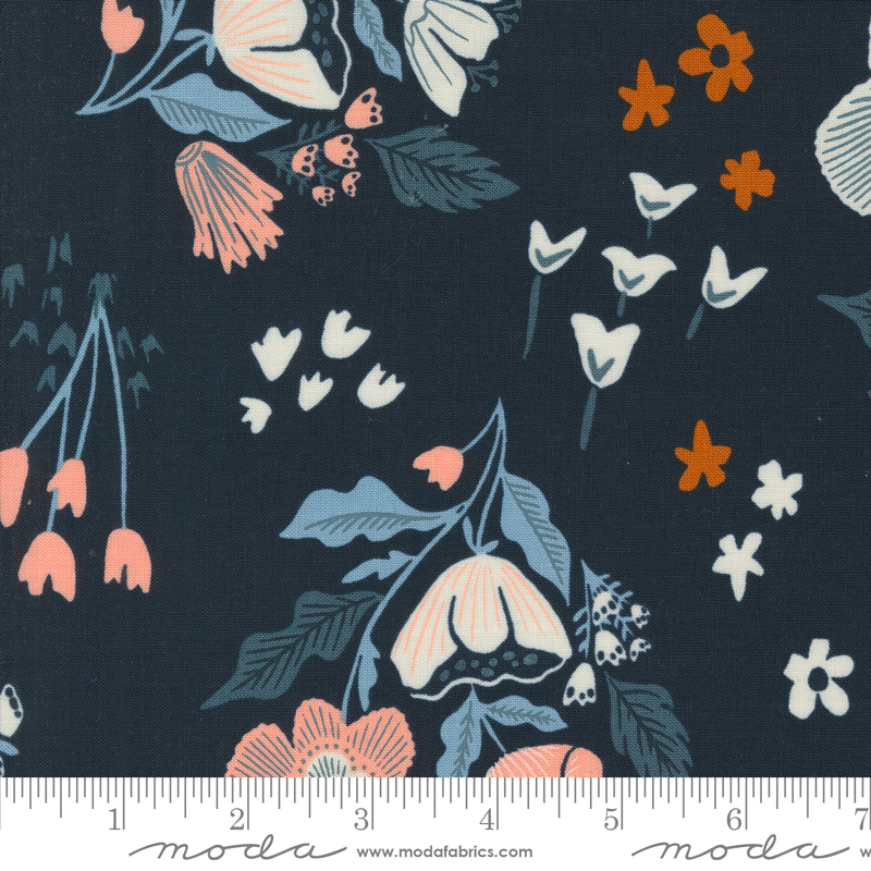 Folk & Lore Garden Tales Peacoat | Fancy That Design House | Moda Fabrics | 45600 25 | Sold in 1/2 Yd