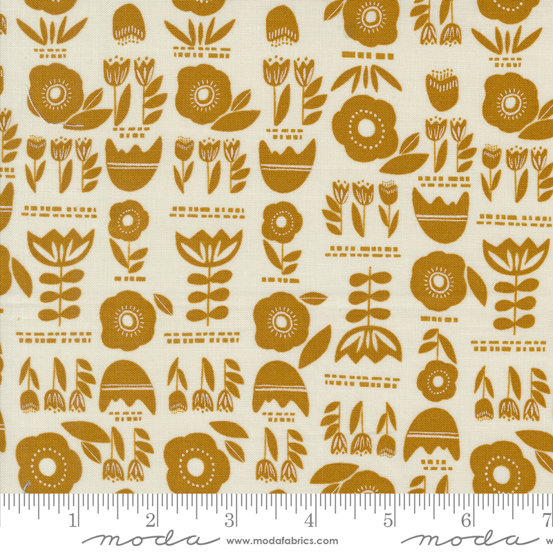 Folk & Lore Posy Plot Eggshell | Fancy That Design House | Moda Fabrics | 45601 11 | Sold in 1/2 Yd