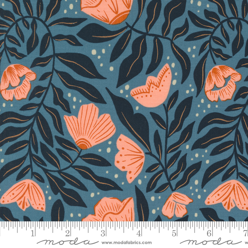 Folk & Lore Dancing Flowers Lake | Fancy That Design House | Moda Fabrics | 45602 23 | Sold in 1/2 Yd
