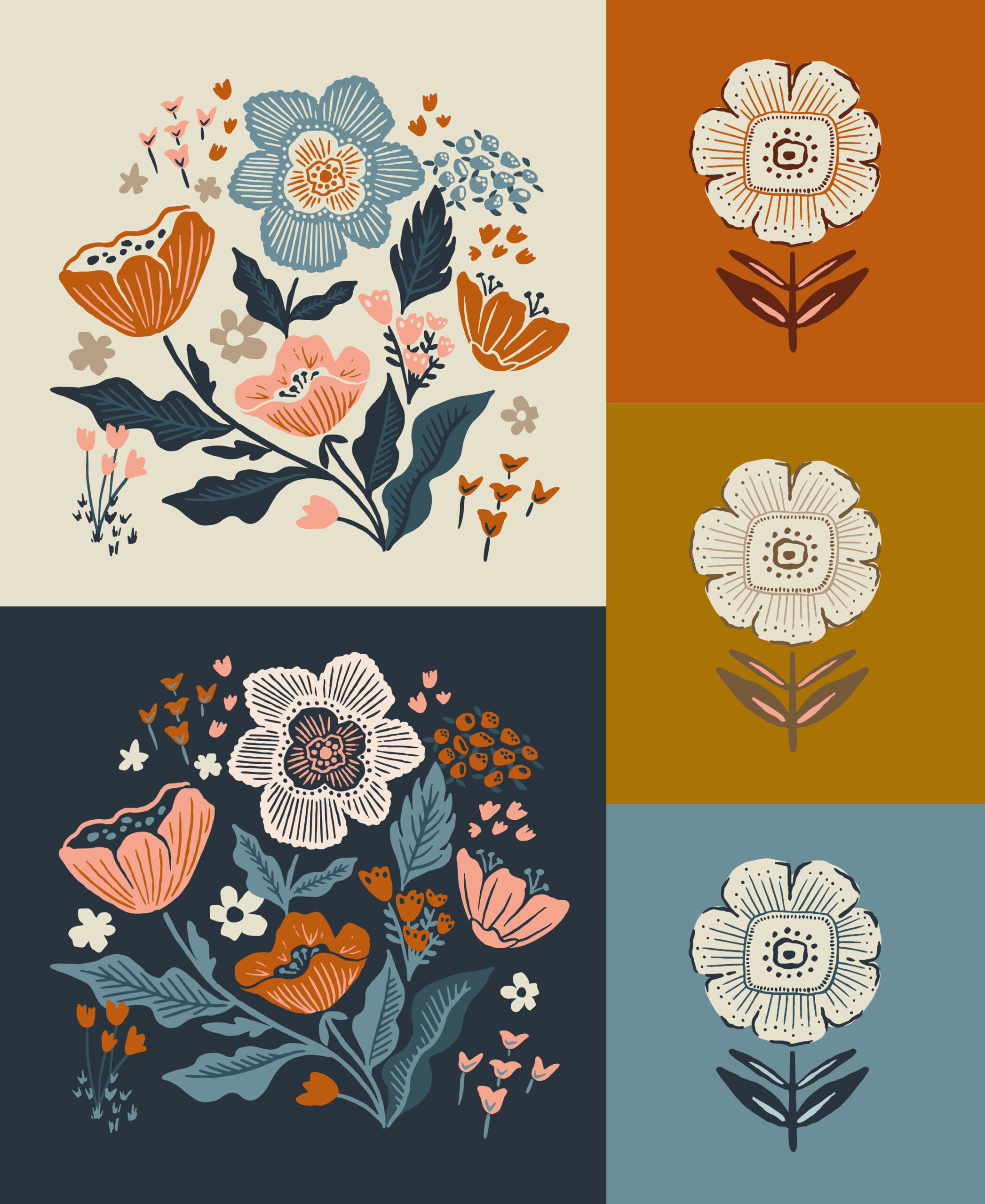 Folk & Lore 36" x 44" Panel Multi | Fancy That Design House | Moda Fabrics | 45609 11 | Sold as a Panel