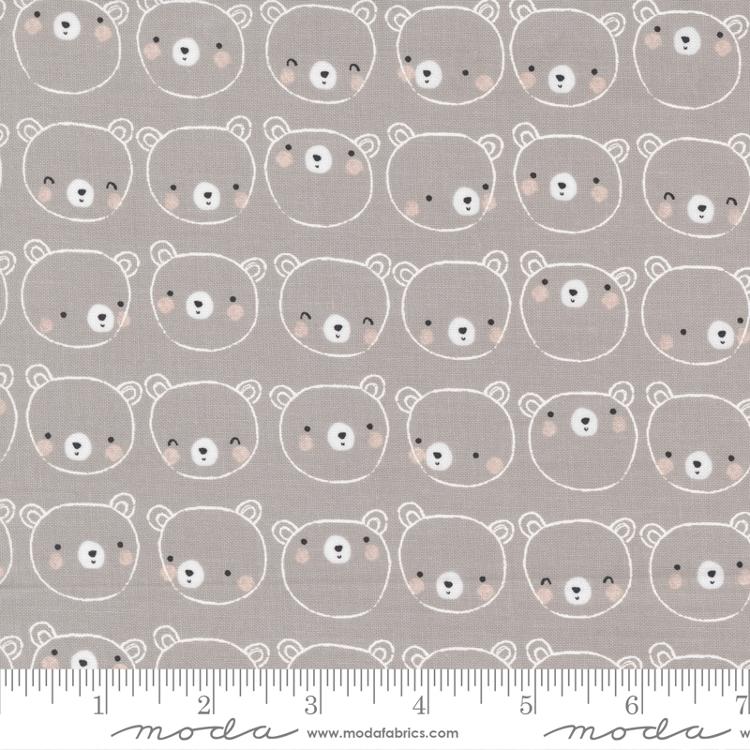 D is for Dream Dark Grey Bears | Paper and Cloth | Moda Fabrics | 25122 12 | Sold in 1/2 Yds