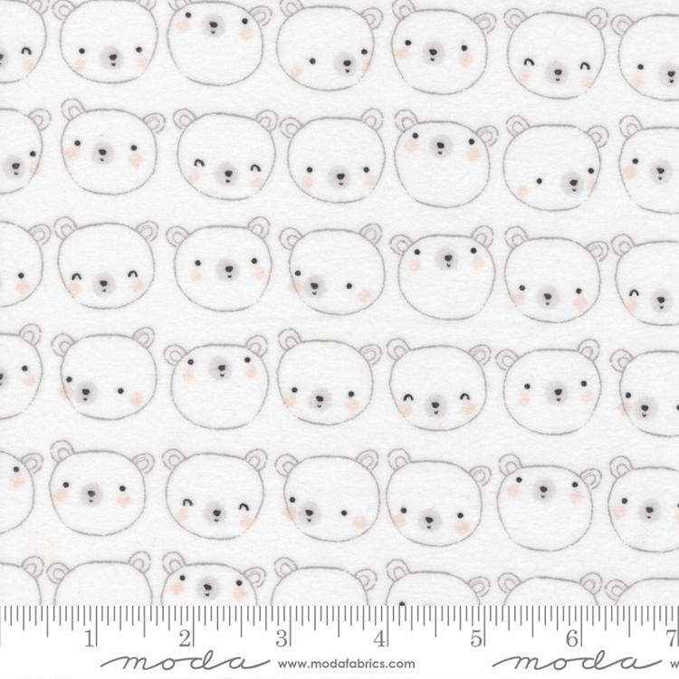 D is for Dream Flannel White | Paper and Cloth | Moda Fabrics | 25122 11F | Sold in 1/2 Yds