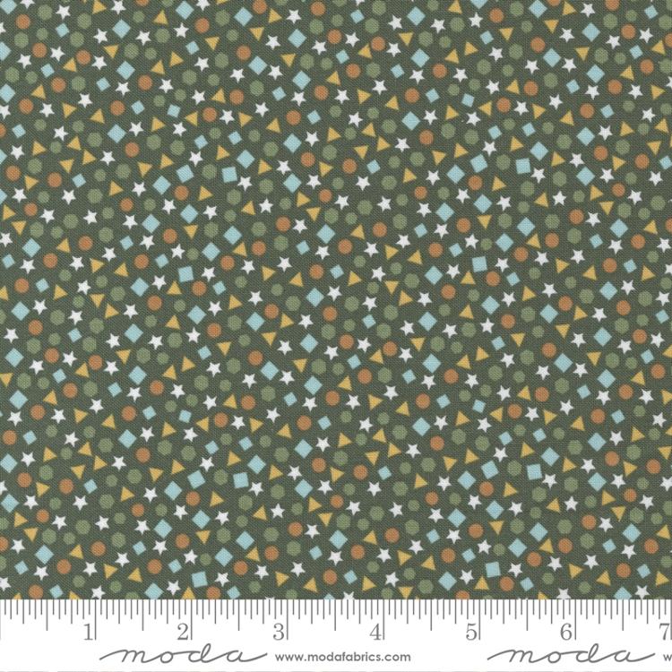 ABC XYZ Dark Green | Stacy Iest Hsu | Moda Fabrics | 20816 17 | Sold in 1/2 Yds