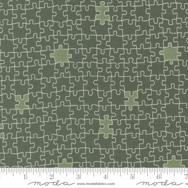 ABC XYZ Dark Green | Stacy Iest Hsu | Moda Fabrics | 20817 17 | Sold in 1/2 Yds