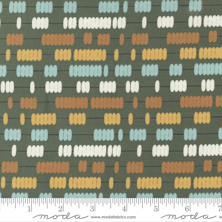 ABC XYZ Dark Green | Stacy Iest Hsu | Moda Fabrics | 20815 17 | Sold in 1/2 Yds