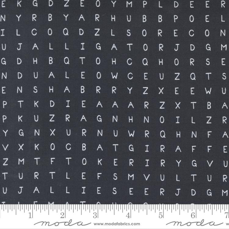 ABC XYZ Black | Stacy Iest Hsu | Moda Fabrics | 20818 20 | Sold in 1/2 Yds