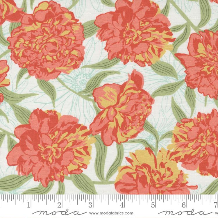 Garden Society Porcelain | Crystal Manning | Moda Fabrics | 11890 11 | Sold in 1/2 Yds