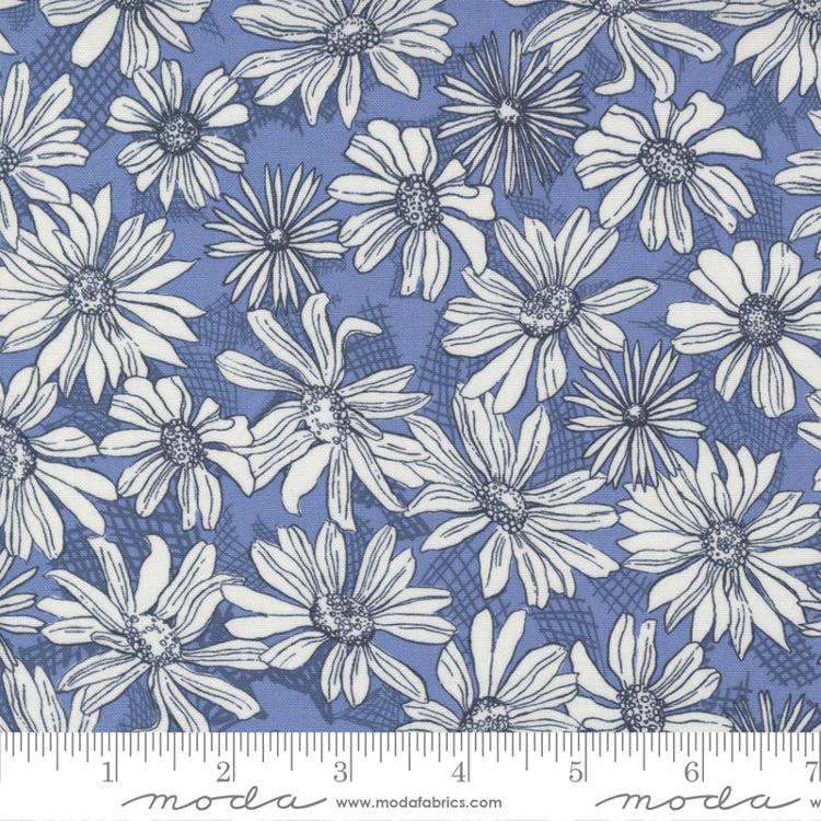 Garden Society Cornflower | Crystal Manning | Moda Fabrics | 11892 13 | Sold in 1/2 Yds