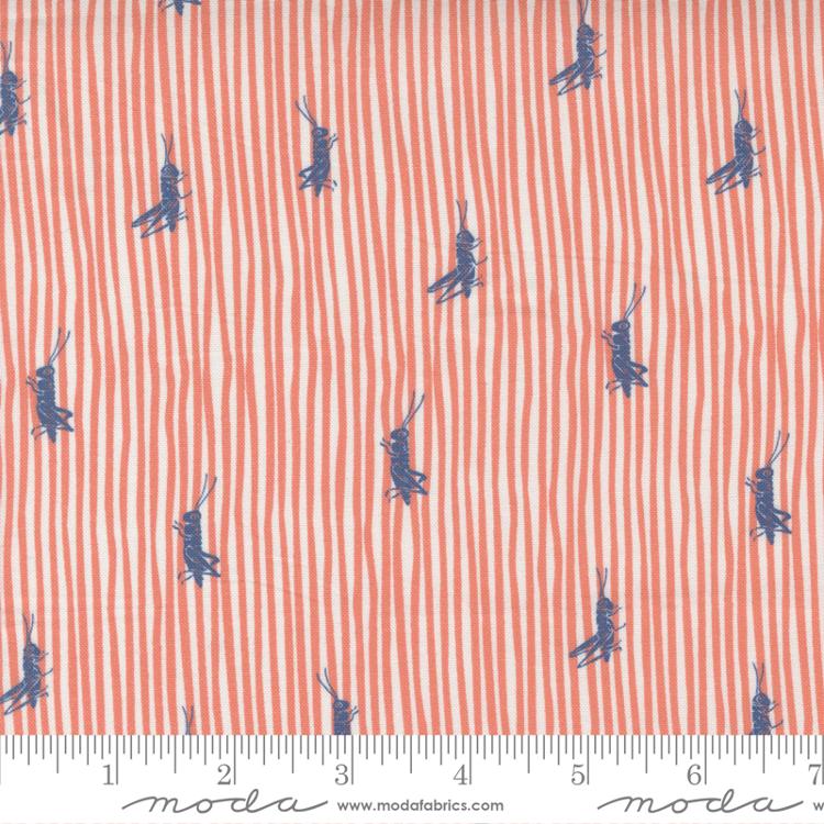 Garden Society Coral | Crystal Manning | Moda Fabrics | 11897 26 | Sold in 1/2 Yds