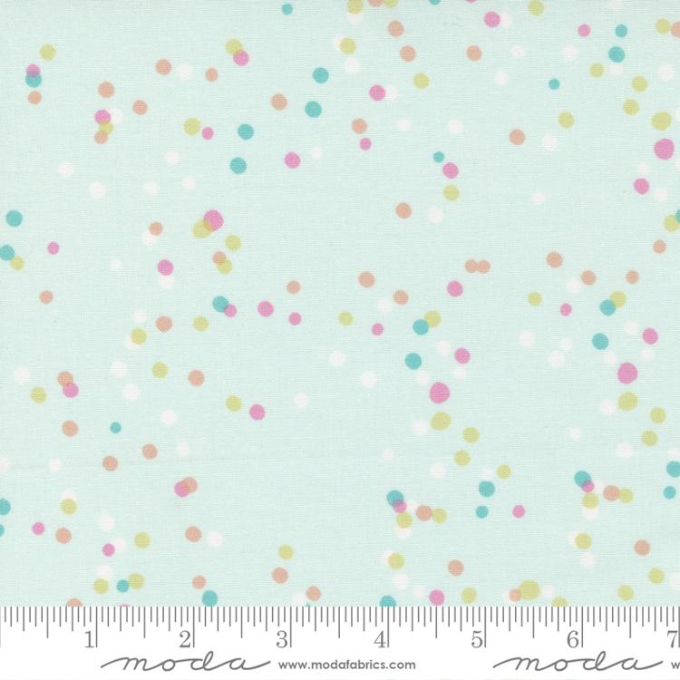 Soiree Confetti Mint | Mara Penny | Moda Fabrics | 13377 19 | Sold in 1/2 Yds
