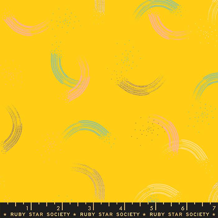 Twirl Metallic Sunshine | Sarah Watts | Ruby Star Society | RS2065 37M | Sold in 1/2 Yds