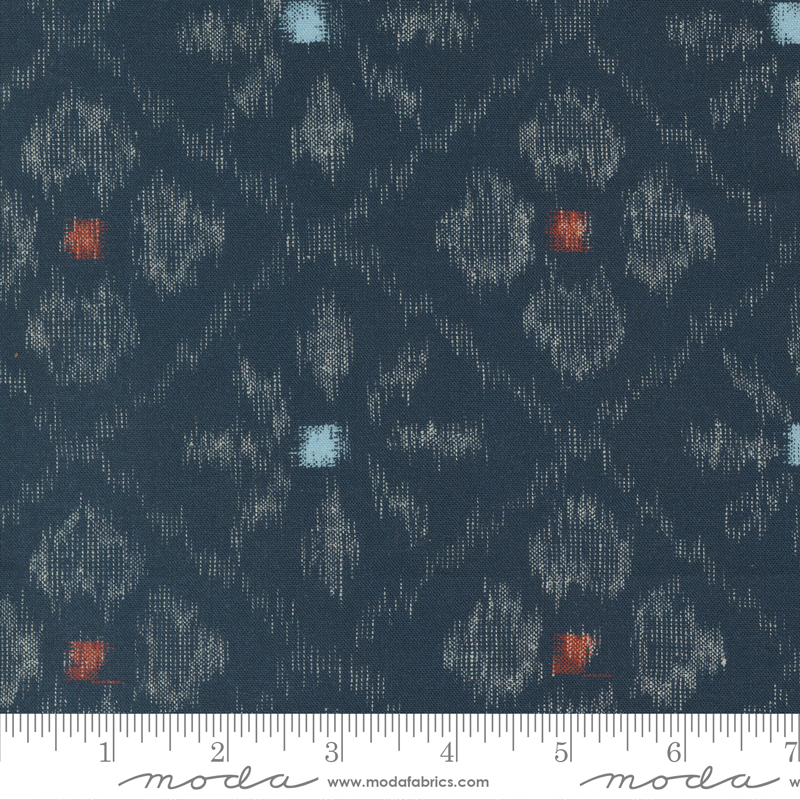 Indigo Blooming Asagao Midnight | Debbie Maddy | Moda Fabrics | 48092 15 | Sold in 1/2 Yd