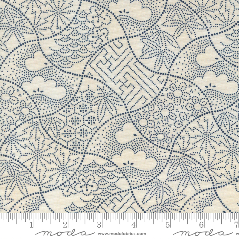Indigo Blooming Fuji Blenders Sand Midnight | Debbie Maddy | Moda Fabrics | 48094 18 | Sold in 1/2 Yd