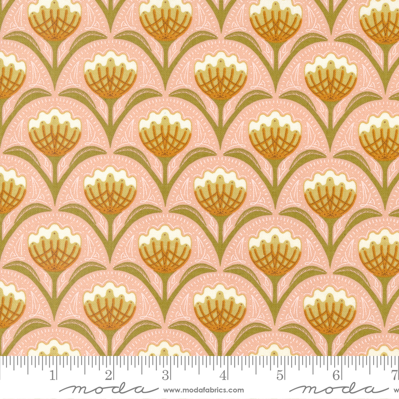 Quaint Cottage Florets Rose | Gingiber | Moda Fabrics | 48371 18 | Sold in 1/2 Yd