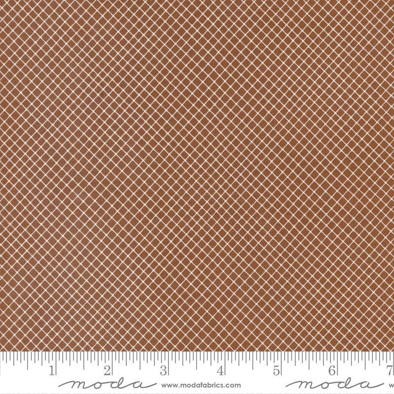 Quaint Cottage Crosscheck Mud | Gingiber | Moda Fabrics | 48377 19 | Sold in 1/2 Yd