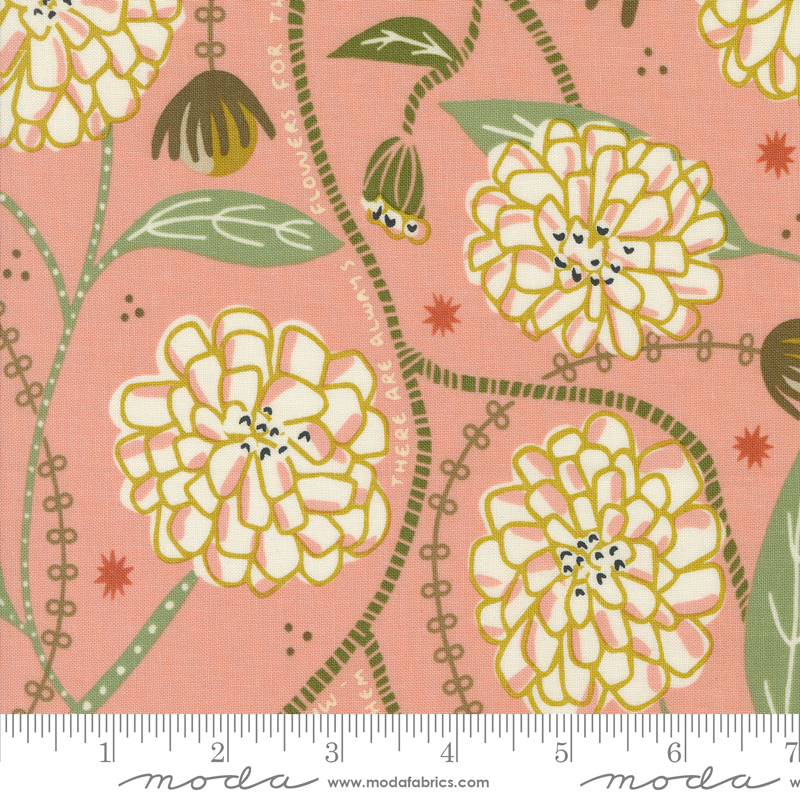 Imaginary Flowers Matisses Garden Blossom | Gingiber | Moda Fabrics | 48380 18 | Sold in 1/2 Yd