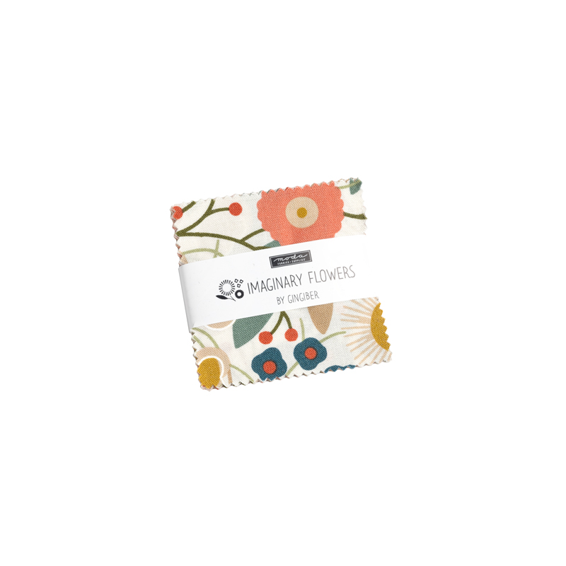 Imaginary Flowers Mini Charm Pack | Gingiber | Moda Fabrics | 48380MC | Sold As A Bundle